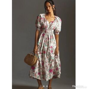 Anthropologie Somerset Dress floral The Puff sleeves edition new with tag small